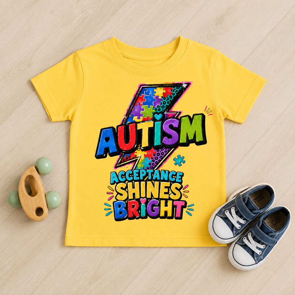 Autism Acceptance Shines Bright Toddler Tee