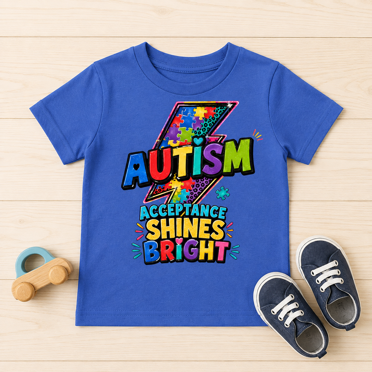 Autism Acceptance Shines Bright Toddler Tee