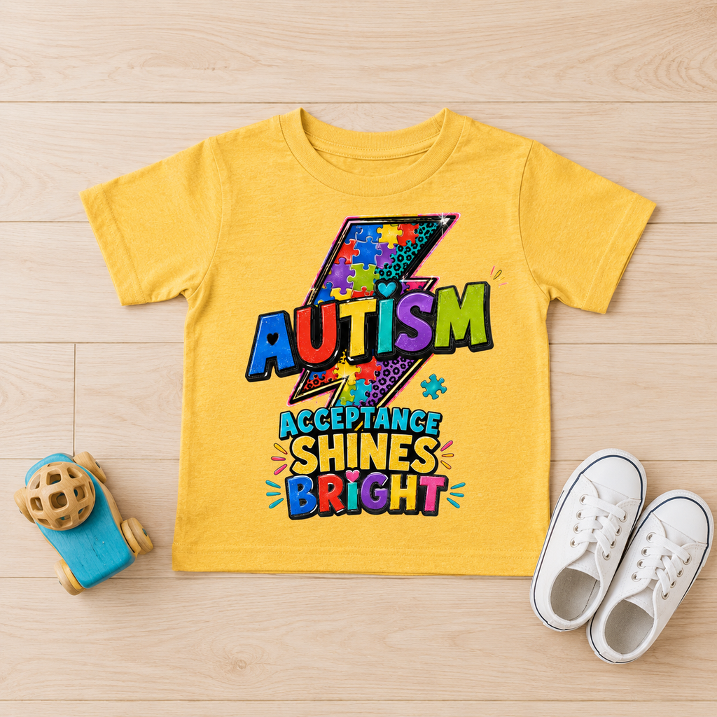 Autism Acceptance Shines Bright Toddler Tee