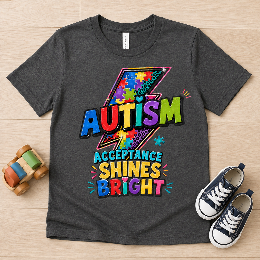 Autism Acceptance Shines Bright Toddler Tee