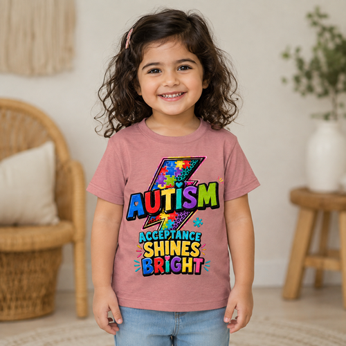 Autism Acceptance Shines Bright Toddler Tee