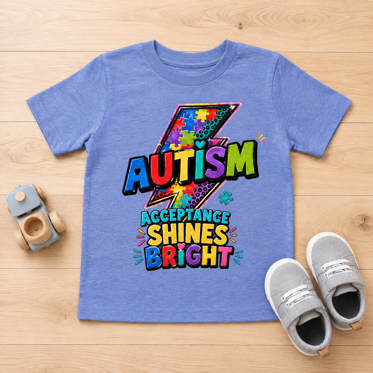 Autism Acceptance Shines Bright Toddler Tee