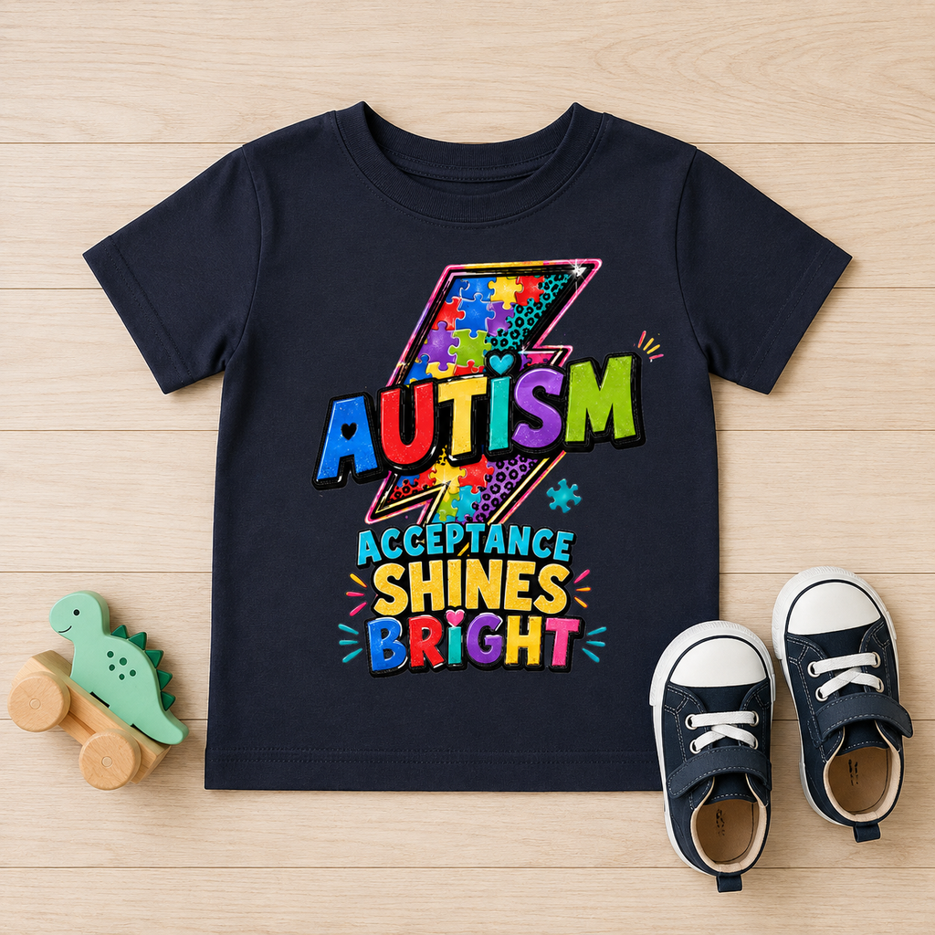 Autism Acceptance Shines Bright Toddler Tee