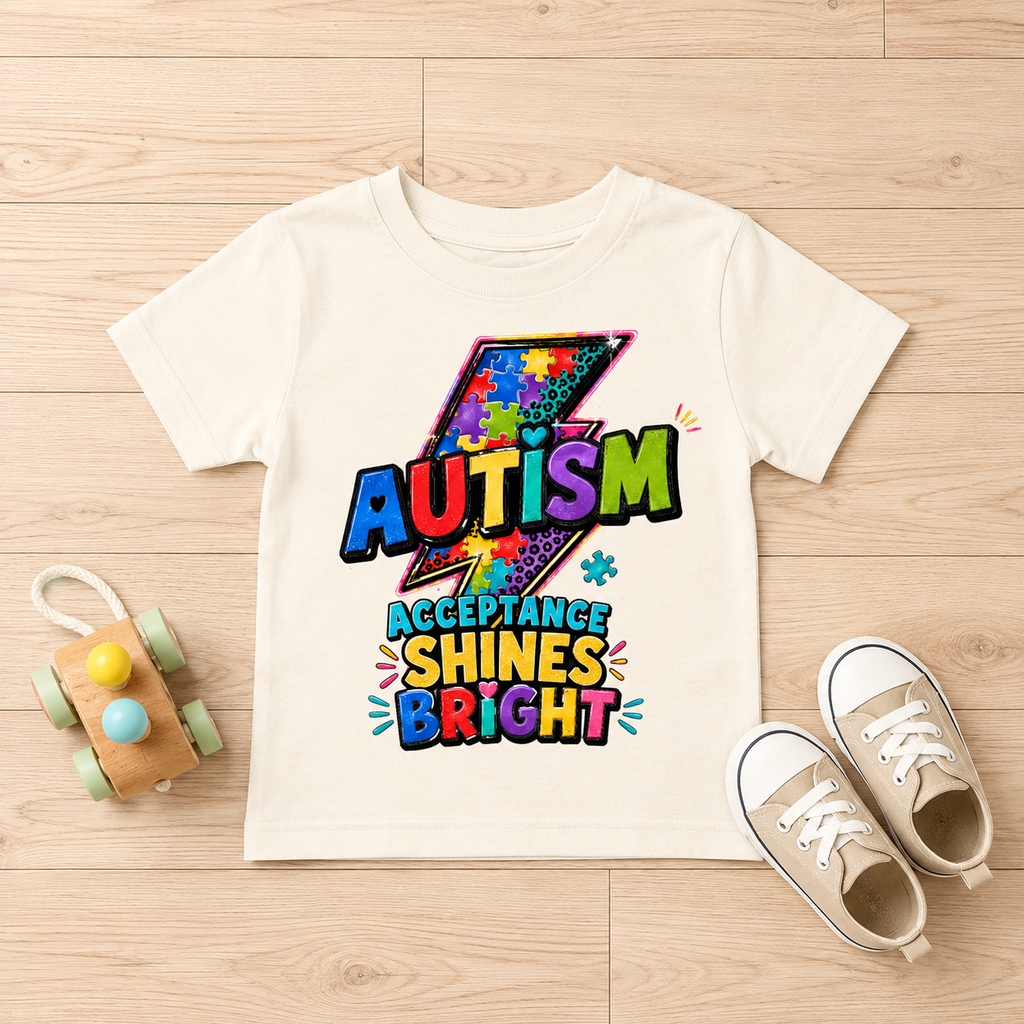Autism Acceptance Shines Bright Toddler Tee