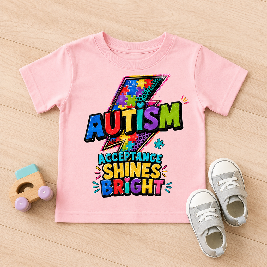 Autism Acceptance Shines Bright Toddler Tee