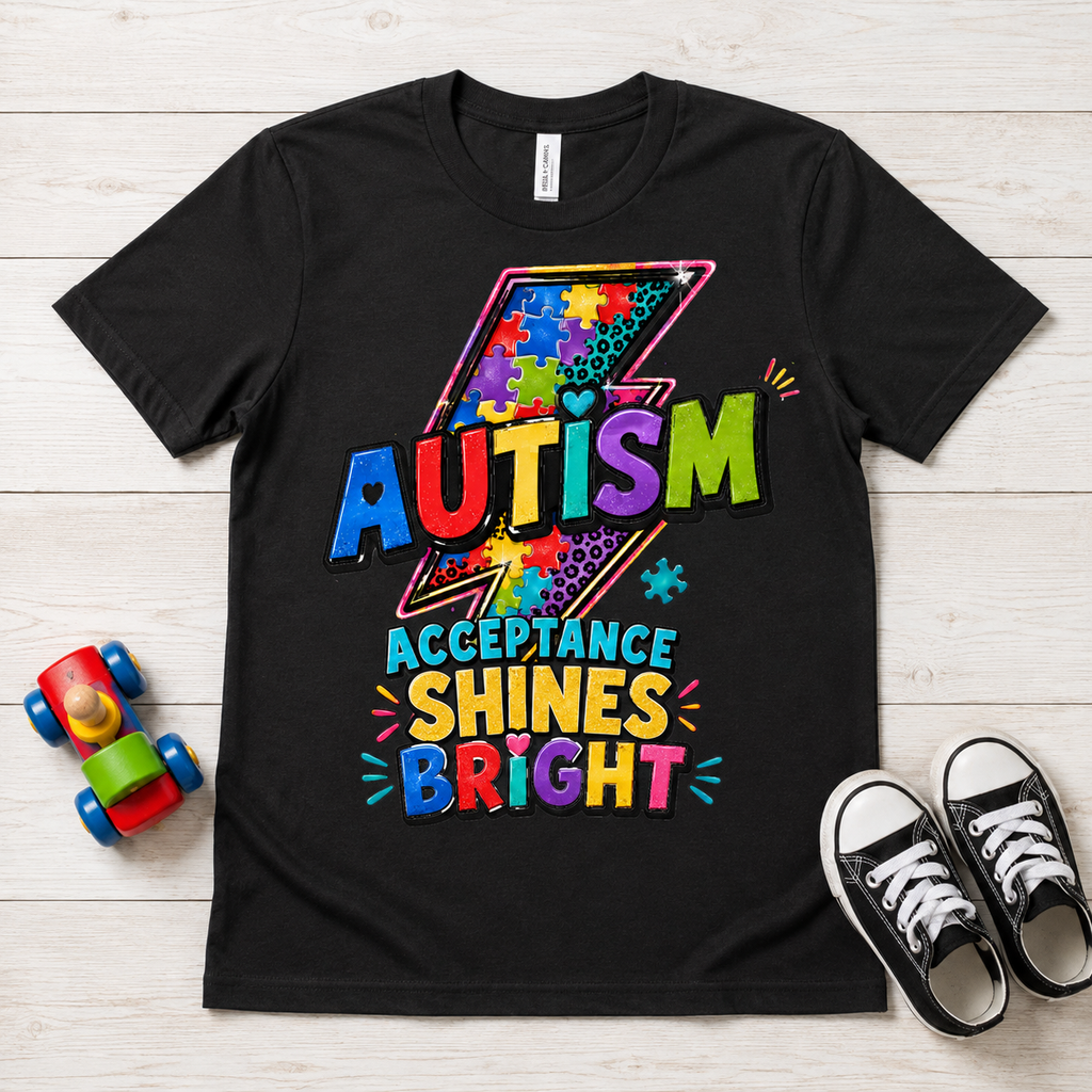 Autism Acceptance Shines Bright Toddler Tee
