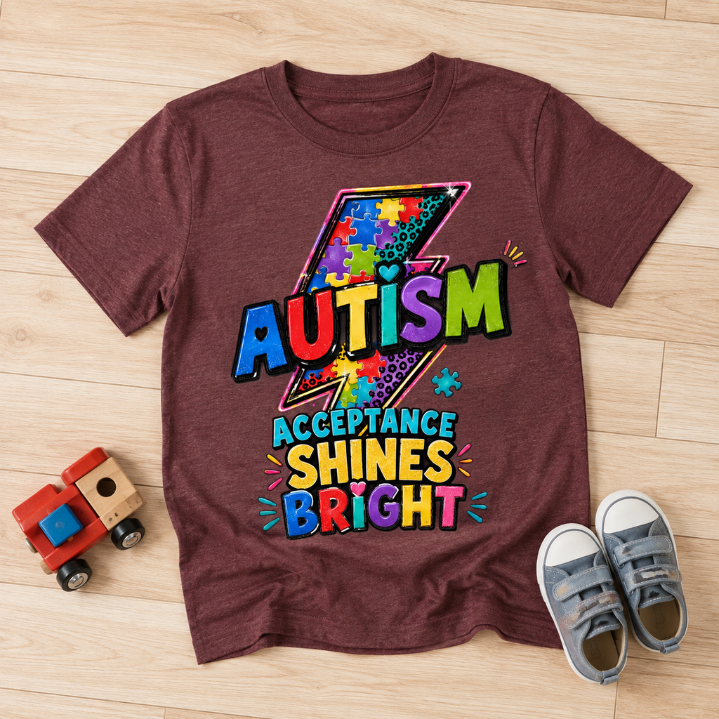 Autism Acceptance Shines Bright Toddler Tee
