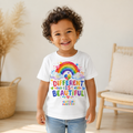 Toddler Tee — "Different Is Beautiful" Rainbow Autism Awareness Shirt