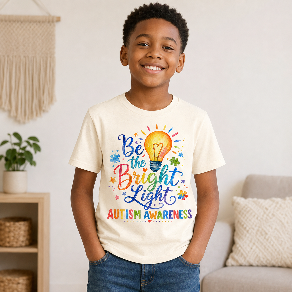 Youth Tee — "Be The Bright Light"
