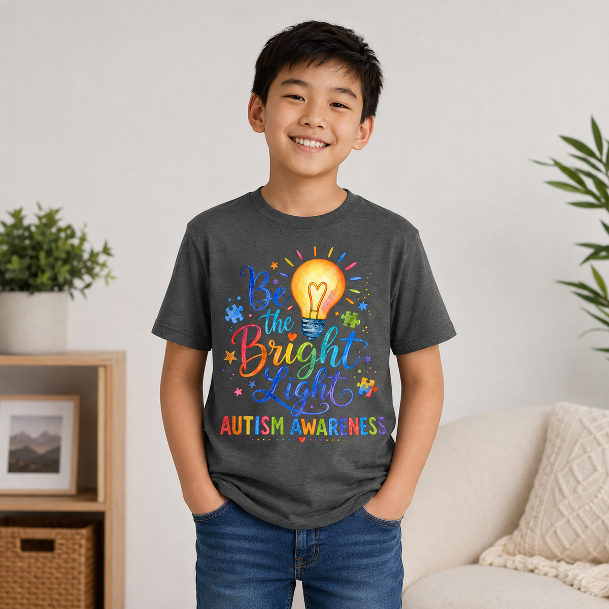 Youth Tee — "Be The Bright Light"