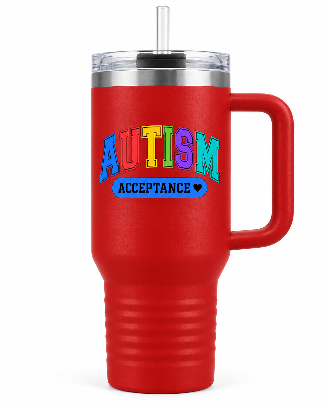 “Rainbow Autism Acceptance” — 40oz Insulated Travel Mug