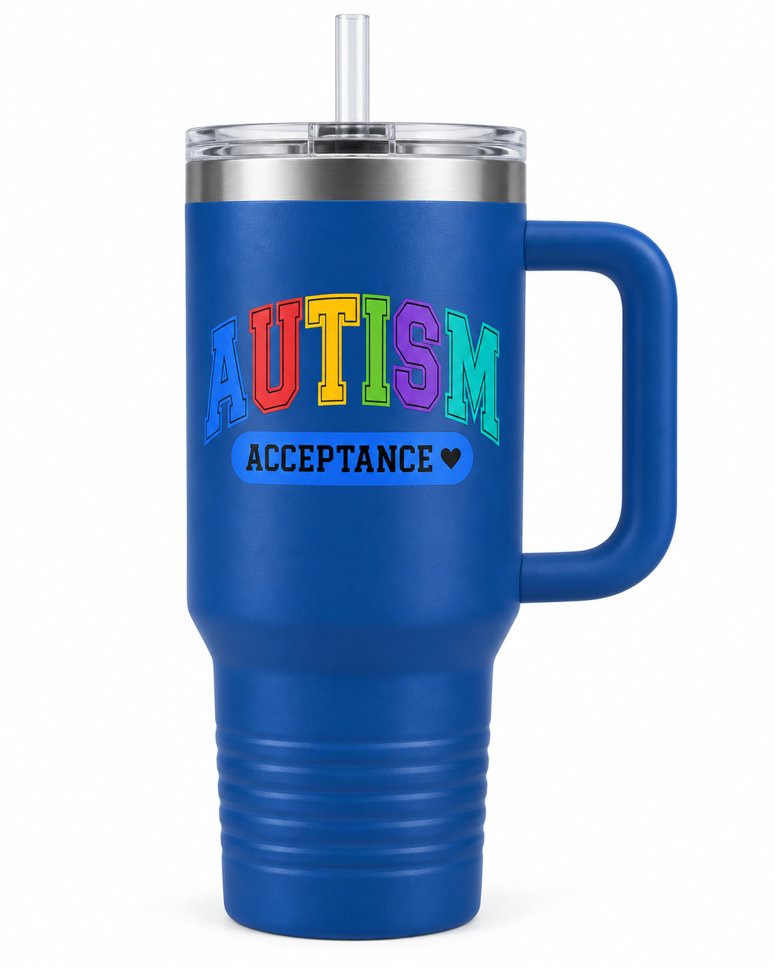 “Rainbow Autism Acceptance” — 40oz Insulated Travel Mug