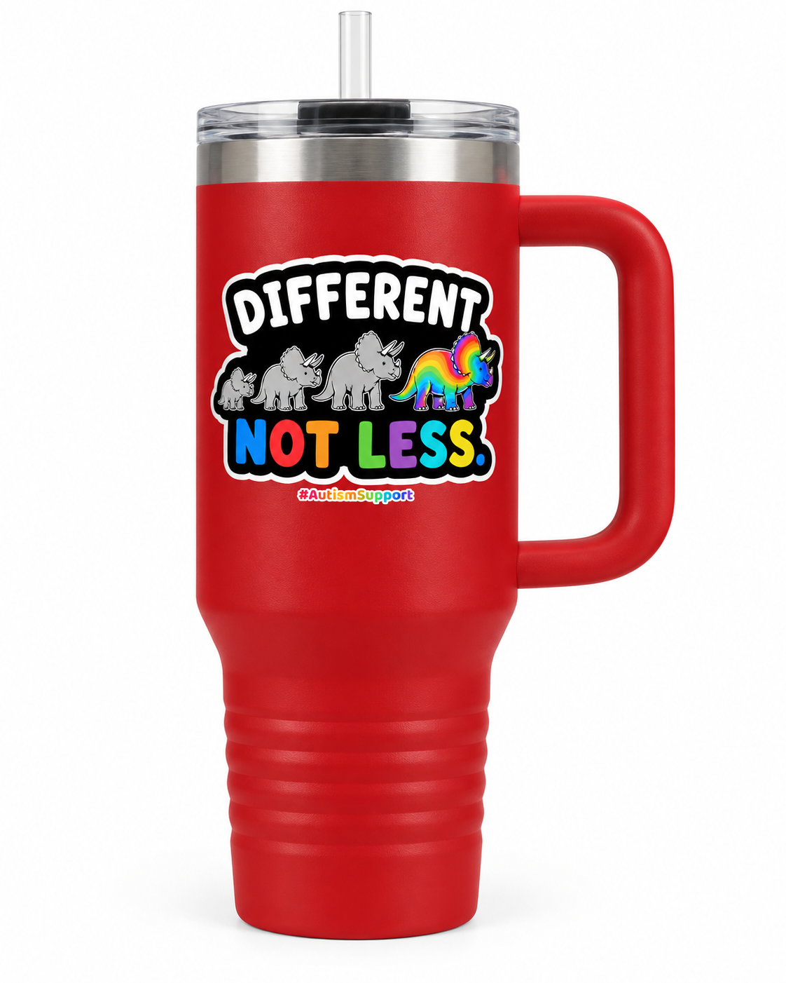 “Different Not Less” — Autism Support 40oz Insulated Travel Mug