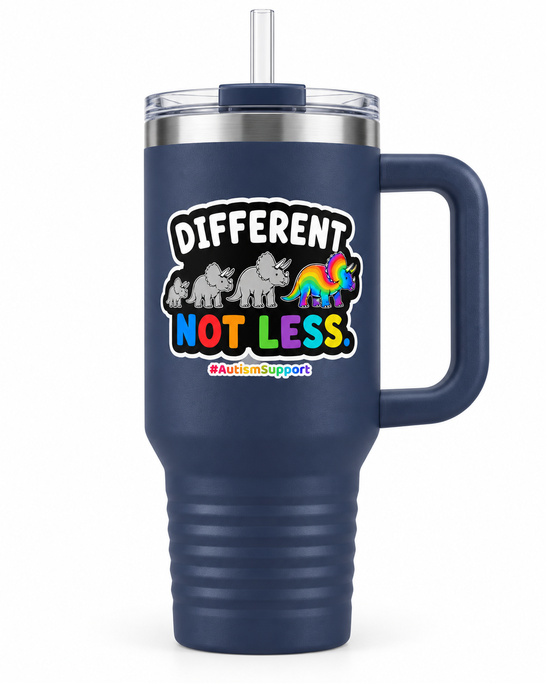 “Different Not Less” — Autism Support 40oz Insulated Travel Mug
