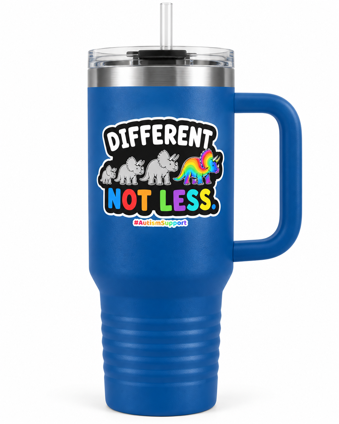 “Different Not Less” — Autism Support 40oz Insulated Travel Mug