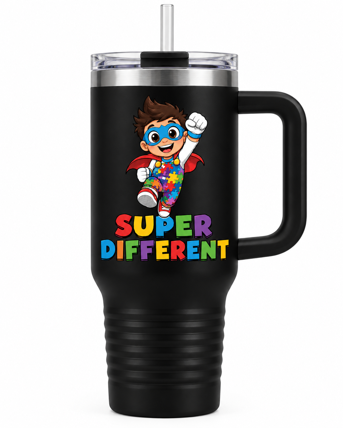 “Super Different” — Autism Support 40oz Insulated Travel Mug
