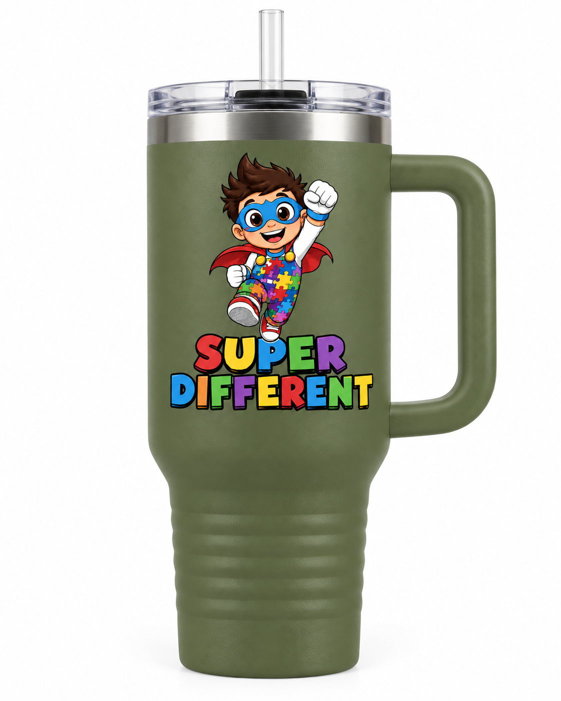 “Super Different” — Autism Support 40oz Insulated Travel Mug