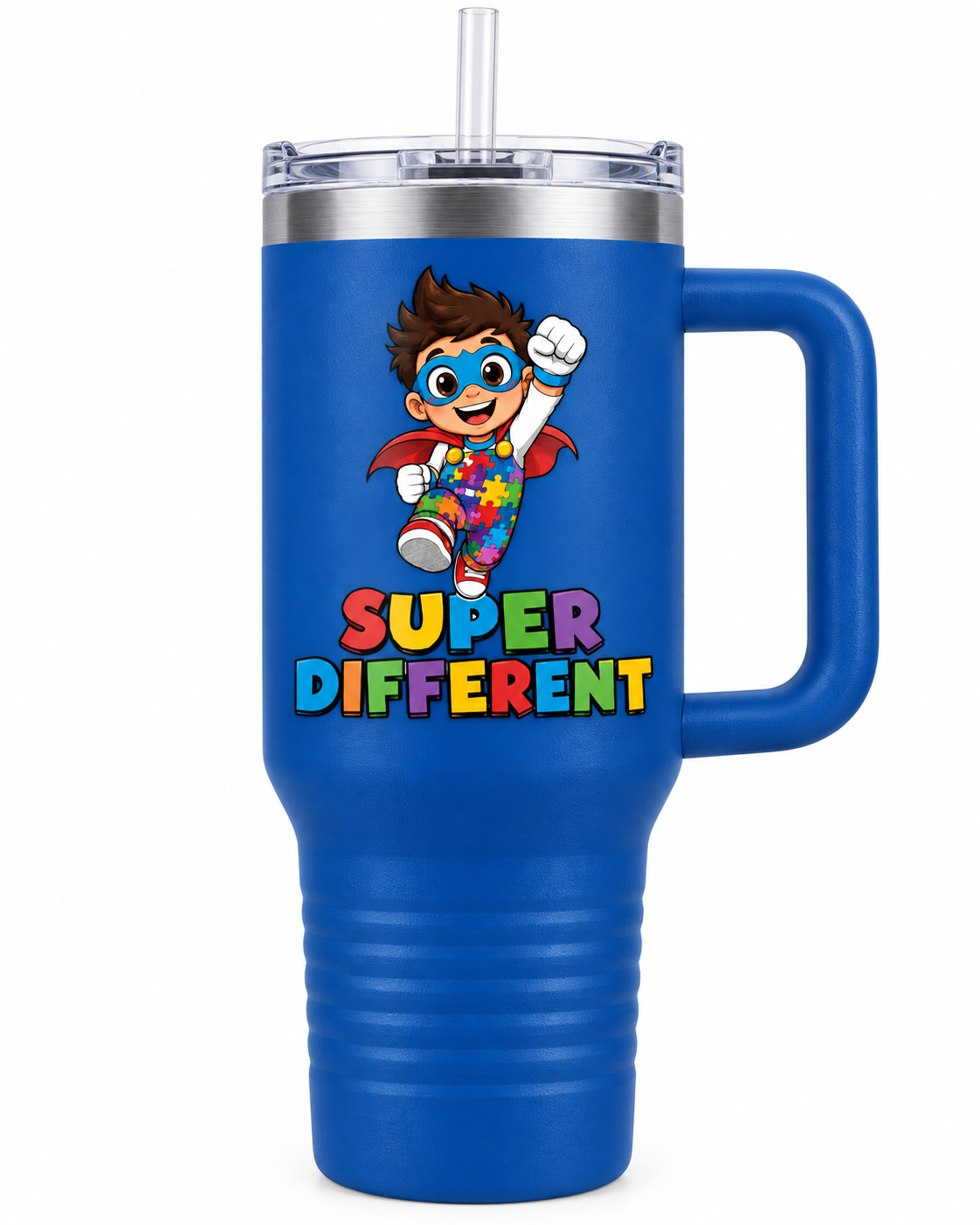 “Super Different” — Autism Support 40oz Insulated Travel Mug