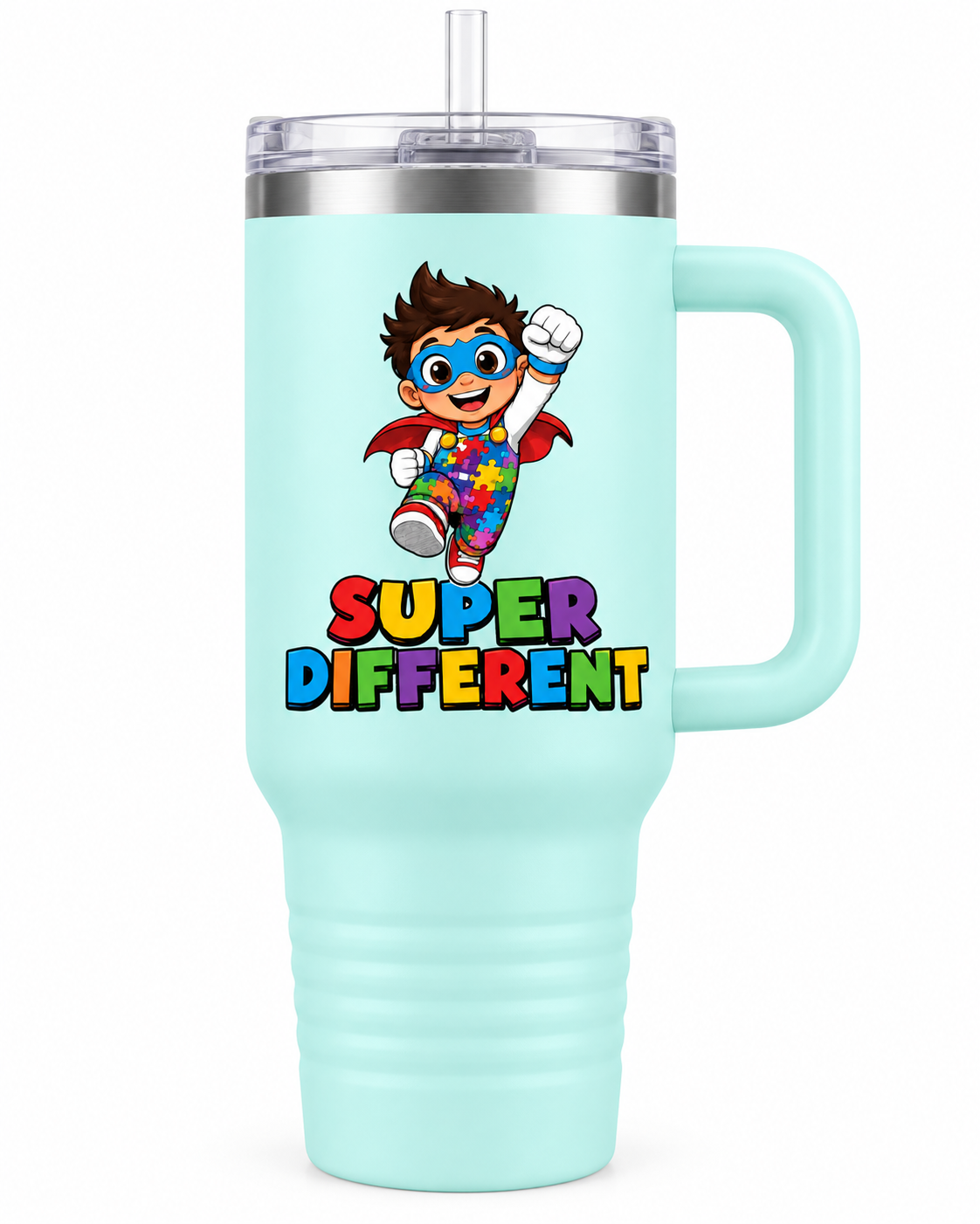 “Super Different” — Autism Support 40oz Insulated Travel Mug