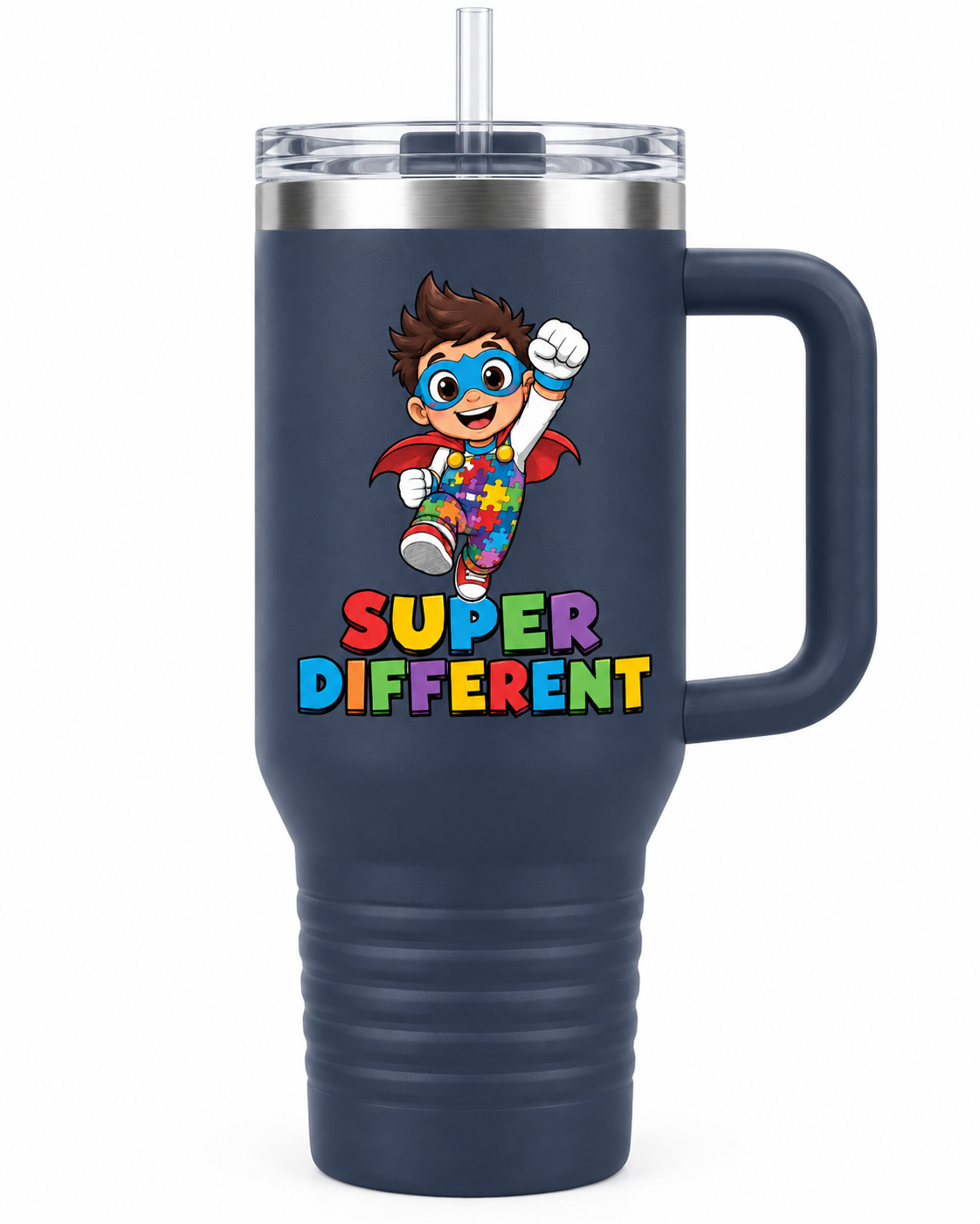 “Super Different” — Autism Support 40oz Insulated Travel Mug