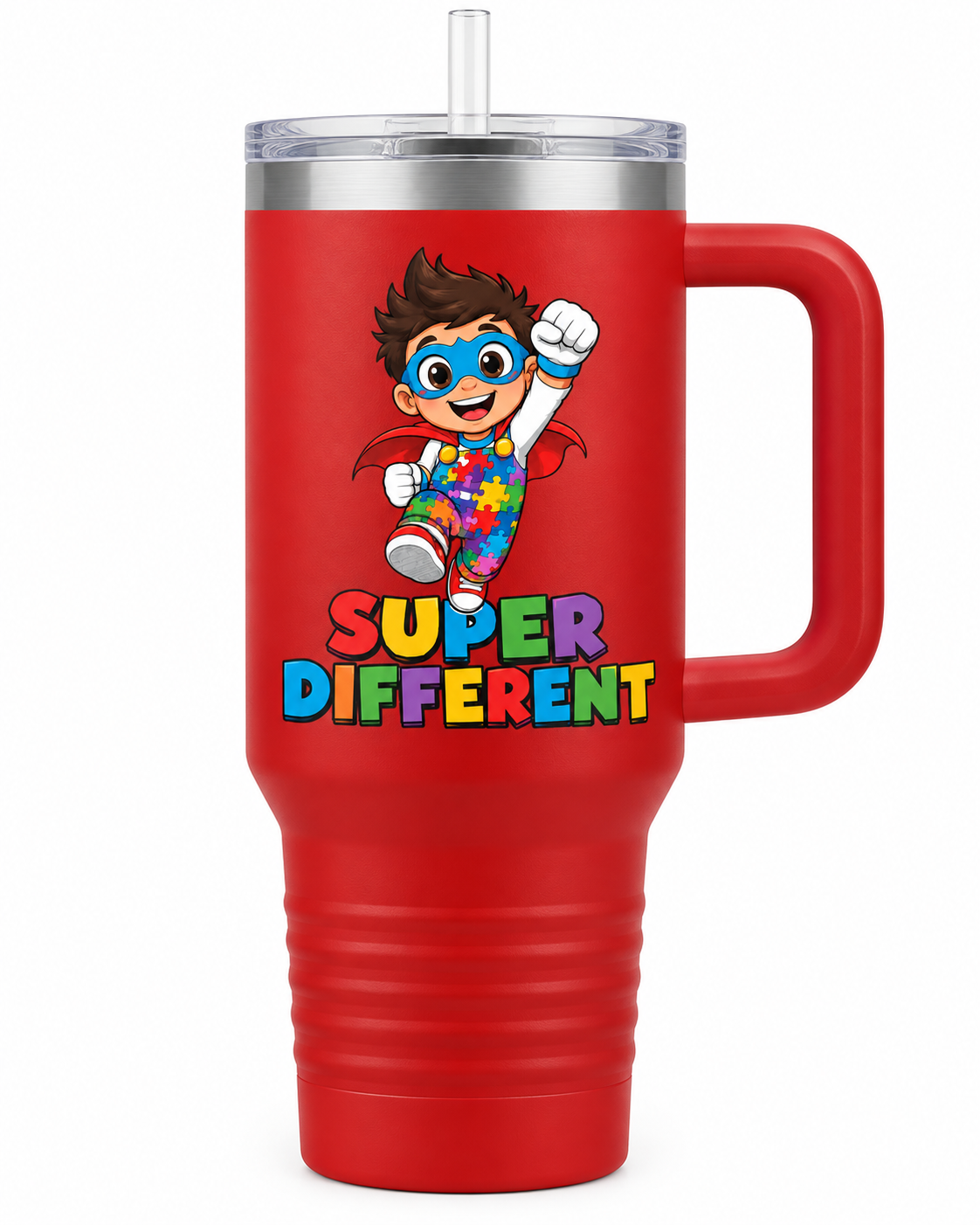 “Super Different” — Autism Support 40oz Insulated Travel Mug