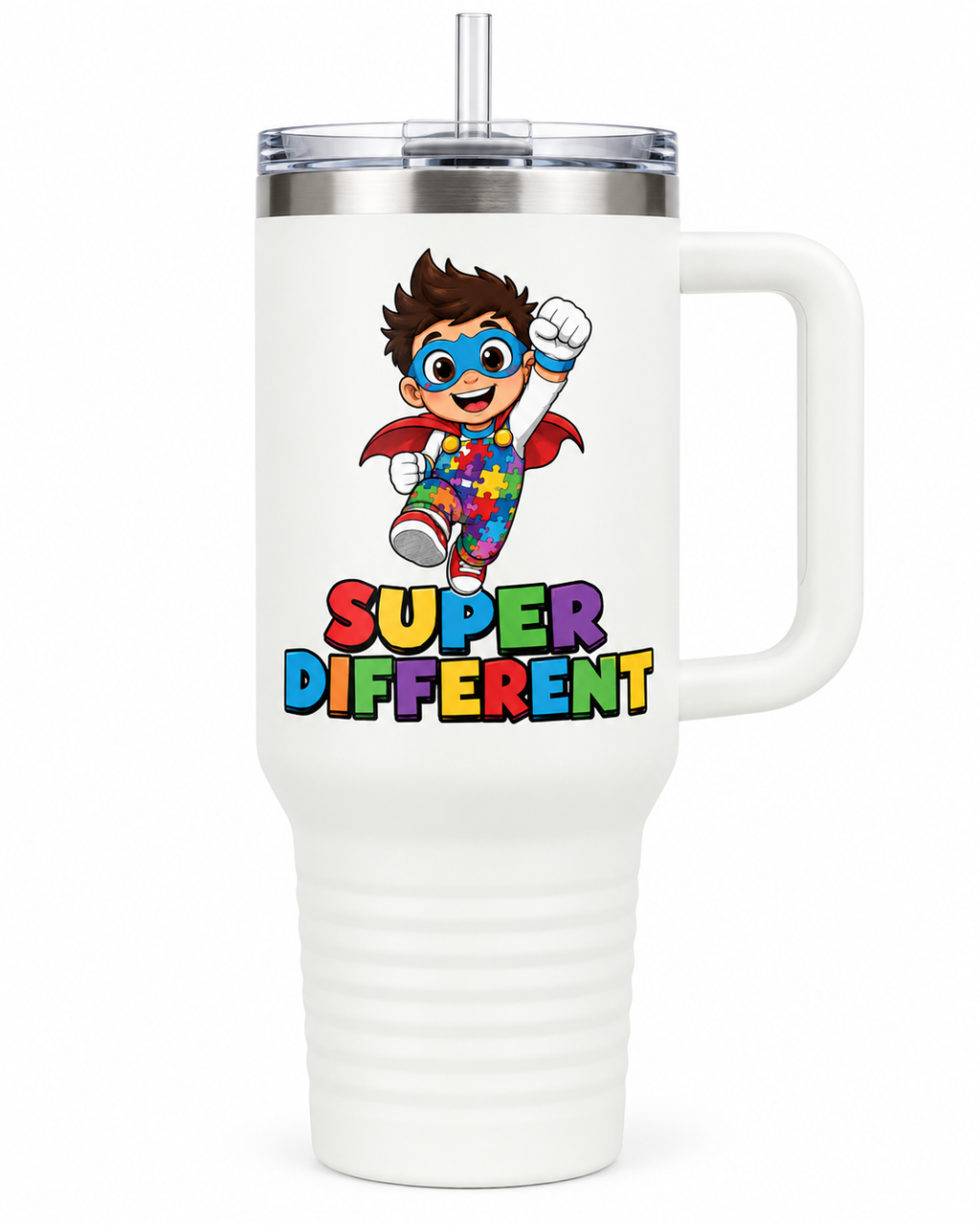 “Super Different” — Autism Support 40oz Insulated Travel Mug