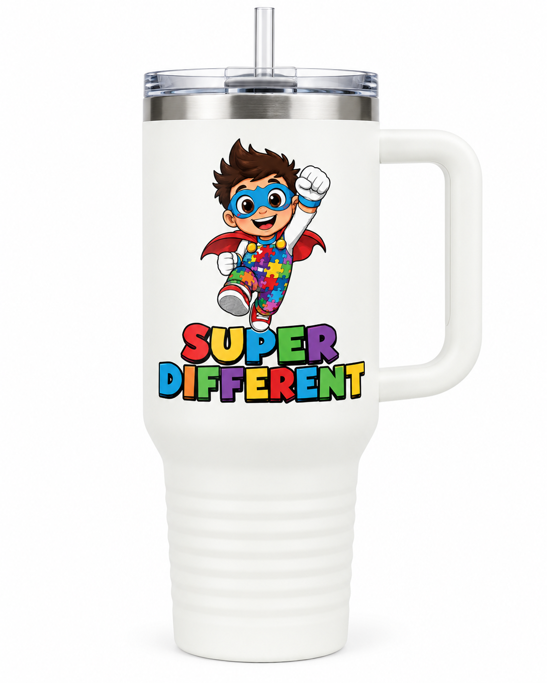 “Super Different” — Autism Support 40oz Insulated Travel Mug