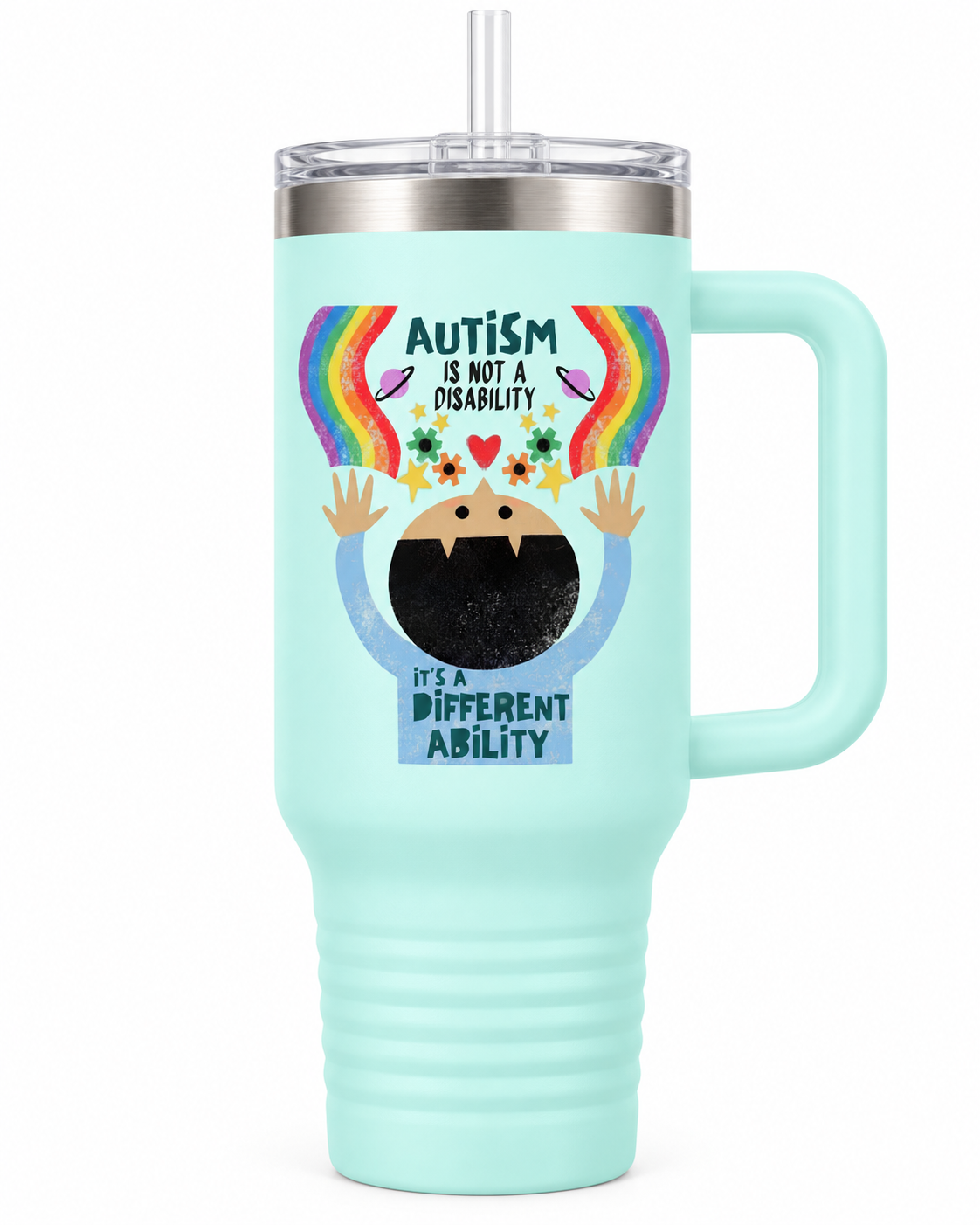 “Different Ability” — Autism Support 40oz Insulated Travel Mug