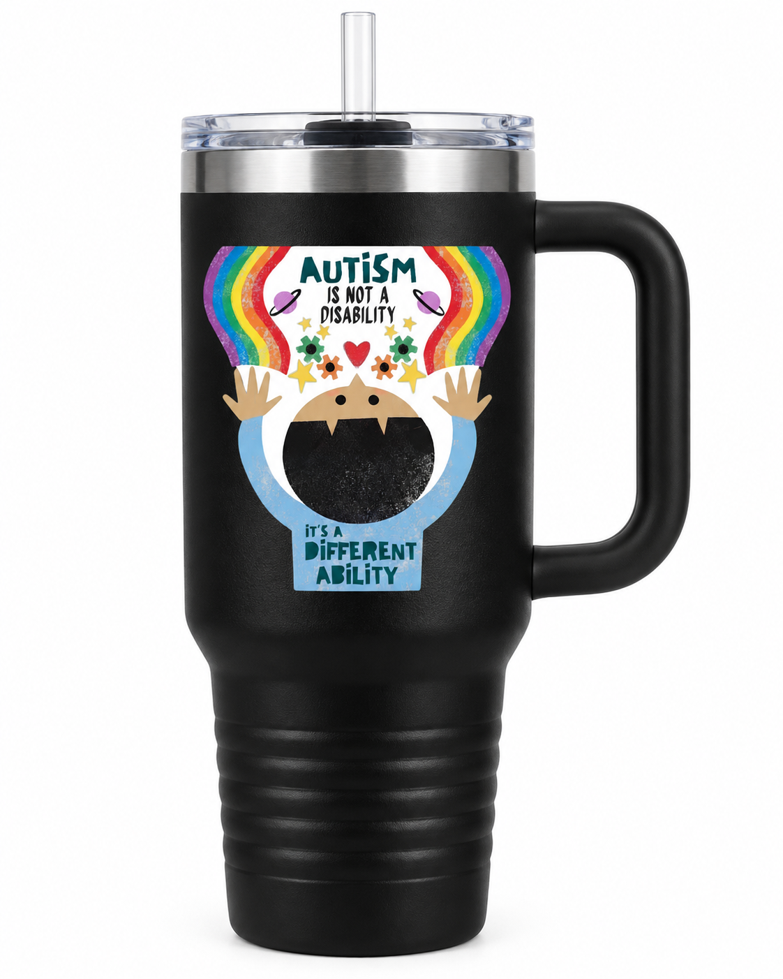 “Different Ability” — Autism Support 40oz Insulated Travel Mug
