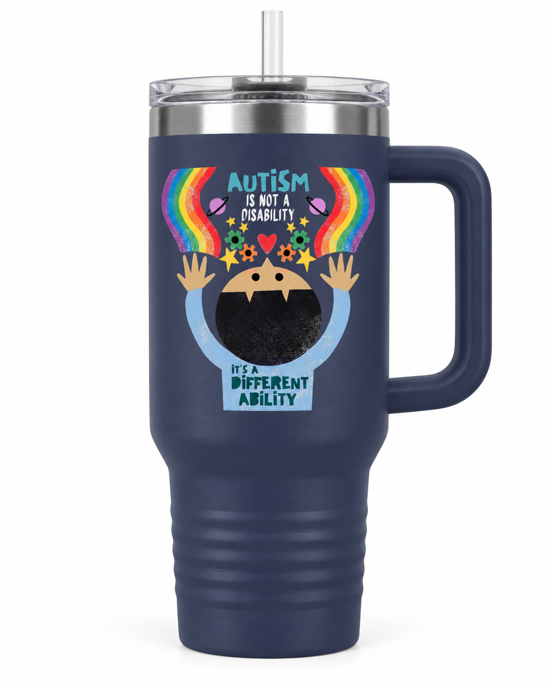 “Different Ability” — Autism Support 40oz Insulated Travel Mug