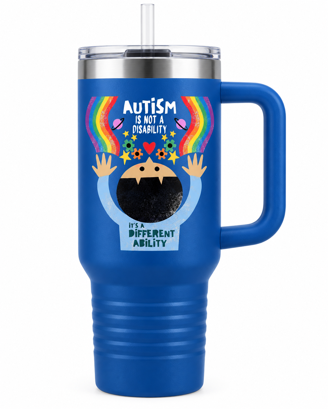 “Different Ability” — Autism Support 40oz Insulated Travel Mug