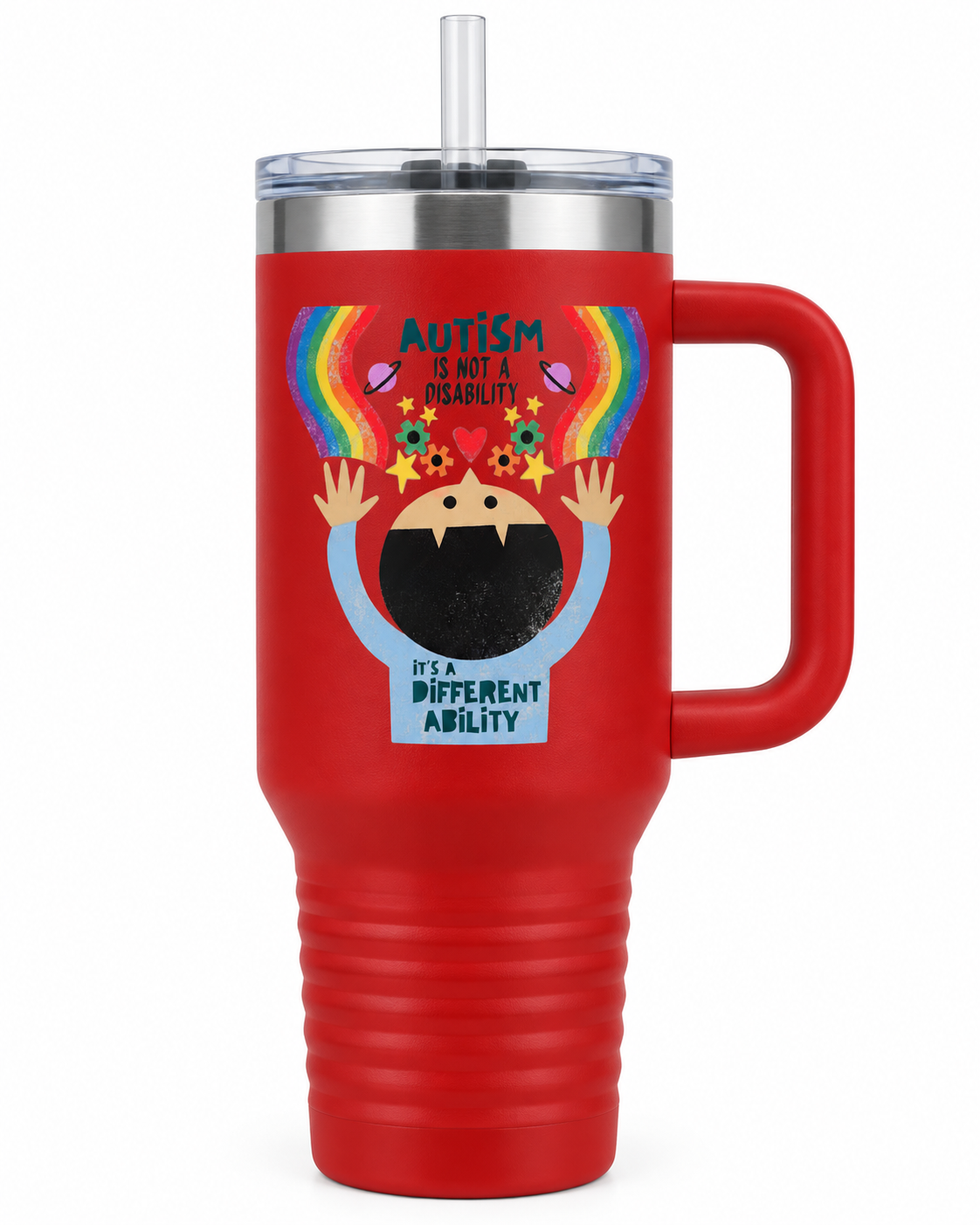 “Different Ability” — Autism Support 40oz Insulated Travel Mug