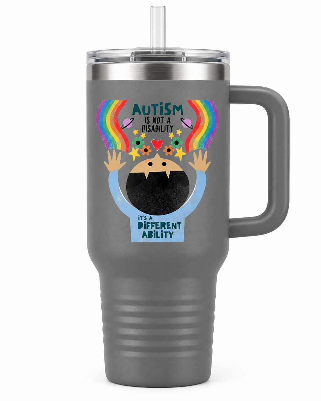 “Different Ability” — Autism Support 40oz Insulated Travel Mug