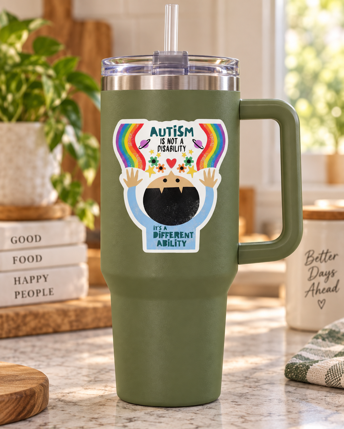 “Different Ability” — Autism Support 40oz Insulated Travel Mug