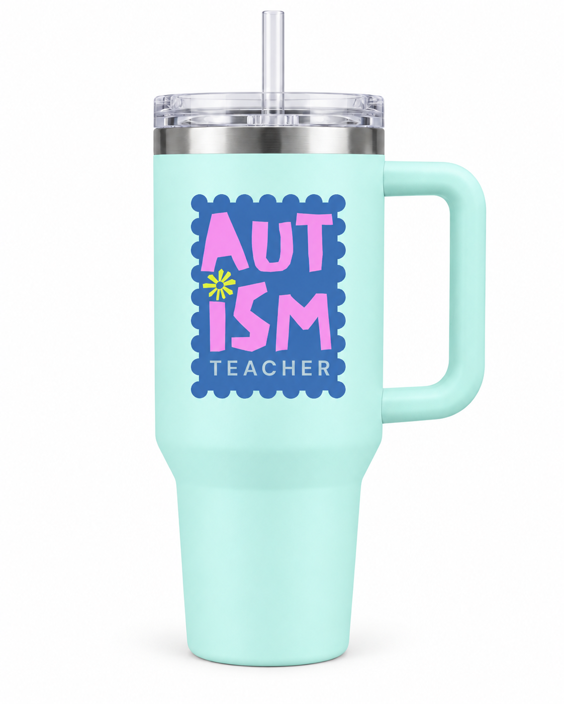 “Autism Teacher” — Autism Support 40oz Insulated Travel Mug
