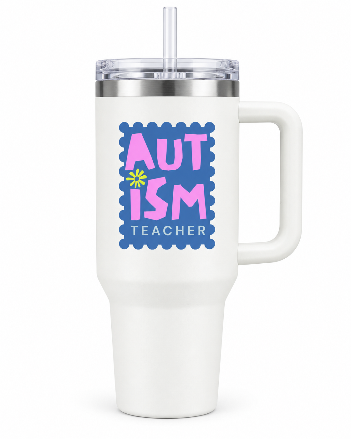“Autism Teacher” — Autism Support 40oz Insulated Travel Mug