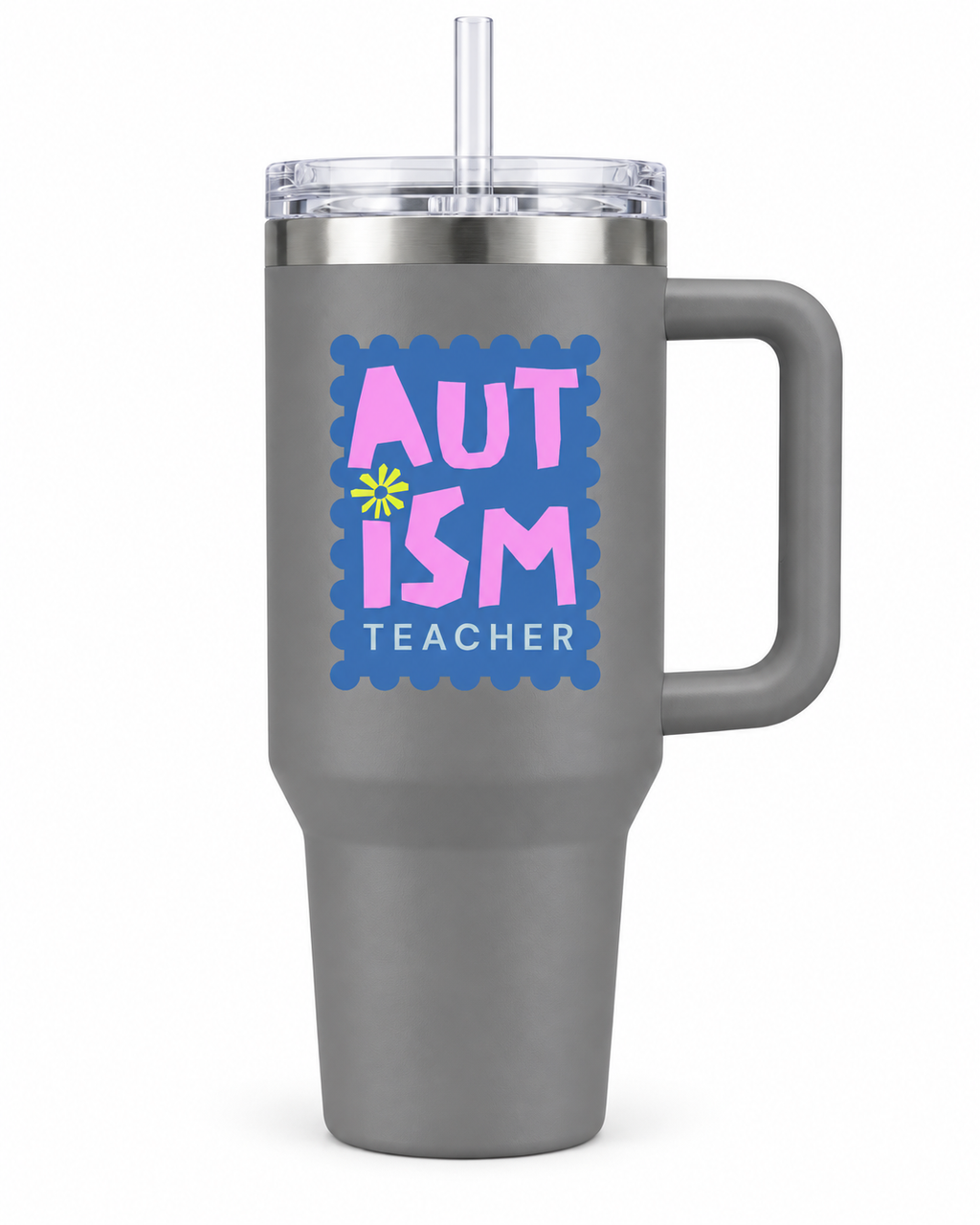 “Autism Teacher” — Autism Support 40oz Insulated Travel Mug