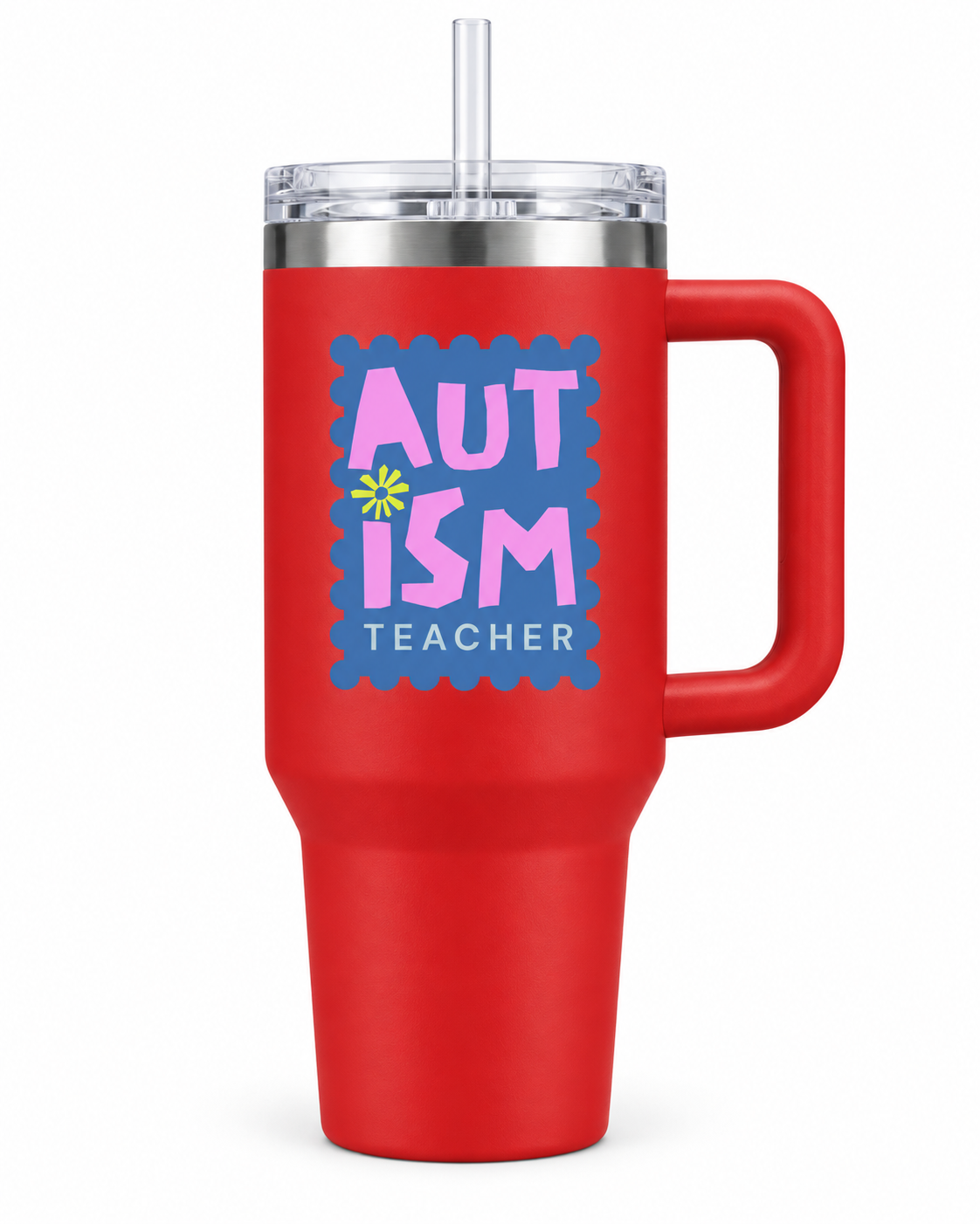 “Autism Teacher” — Autism Support 40oz Insulated Travel Mug