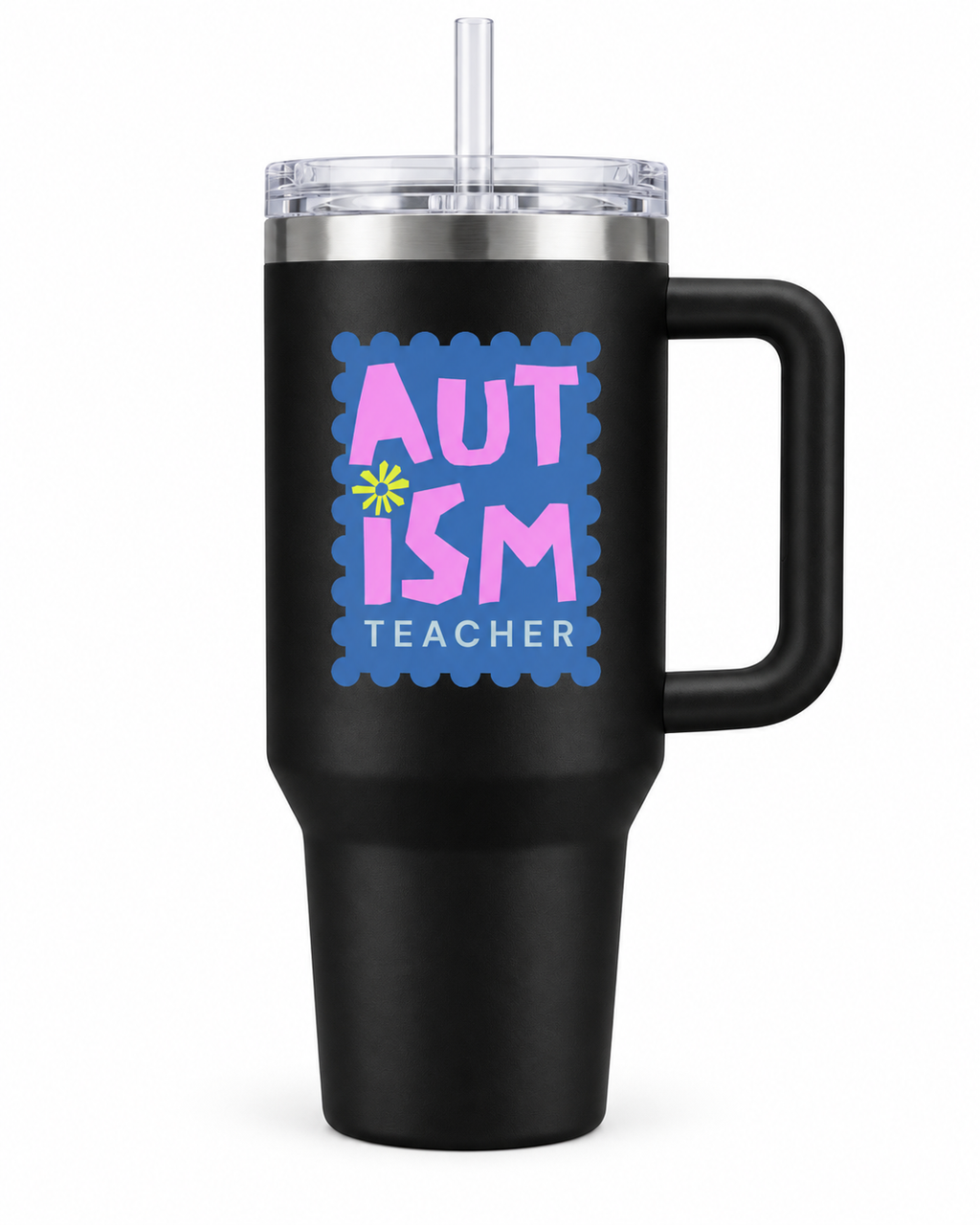 “Autism Teacher” — Autism Support 40oz Insulated Travel Mug
