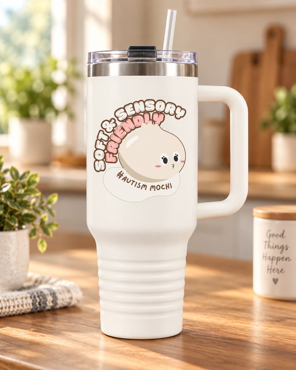 “Soft & Sensory Friendly” — Autism Support 40oz Insulated Travel Mug