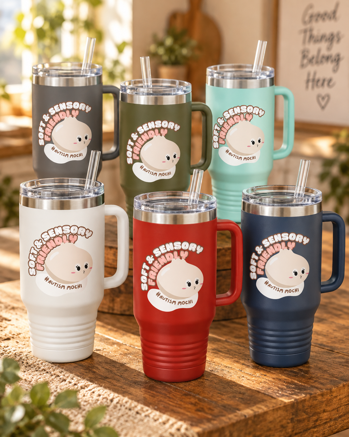 “Soft & Sensory Friendly” — Autism Support 40oz Insulated Travel Mug