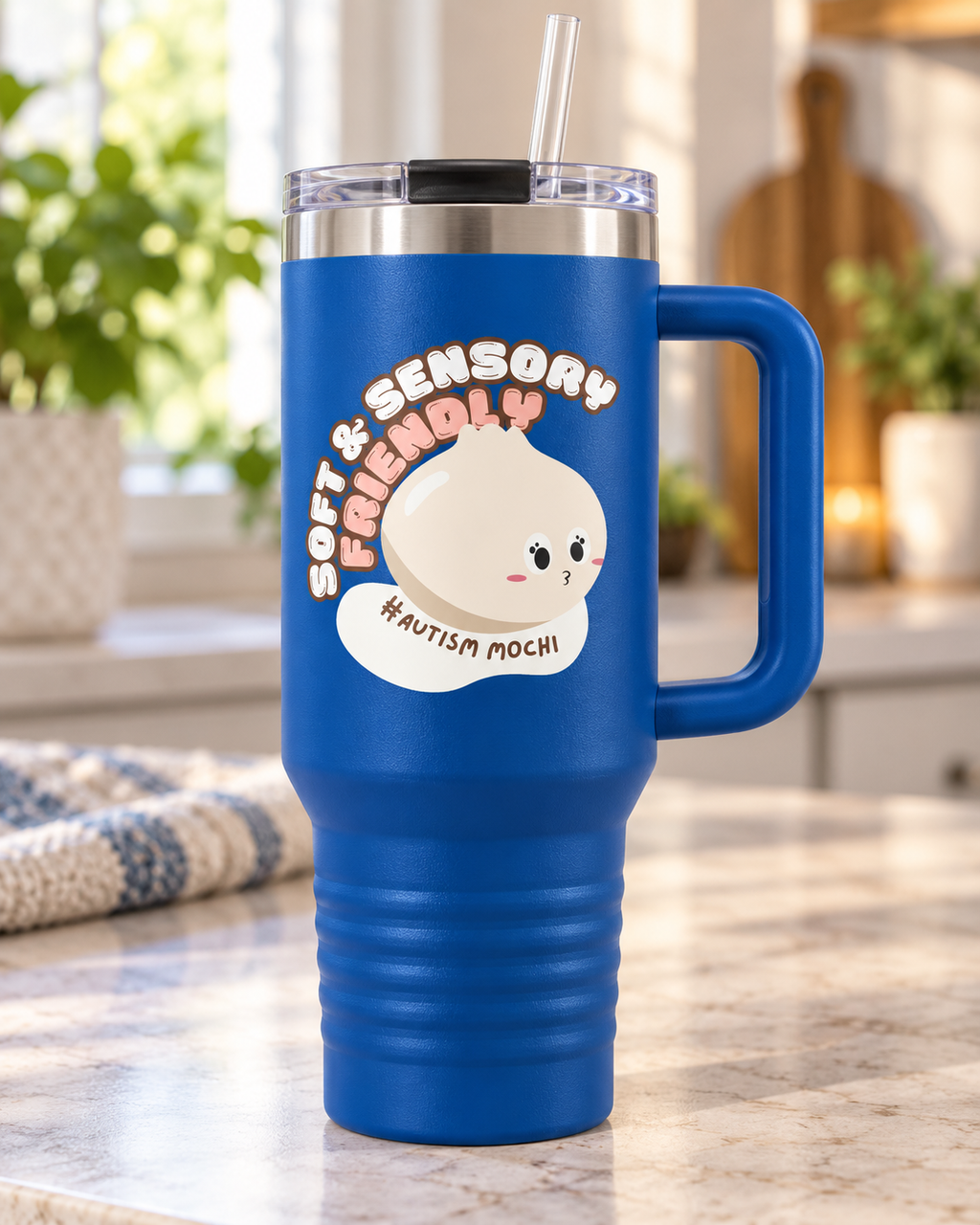 “Soft & Sensory Friendly” — Autism Support 40oz Insulated Travel Mug