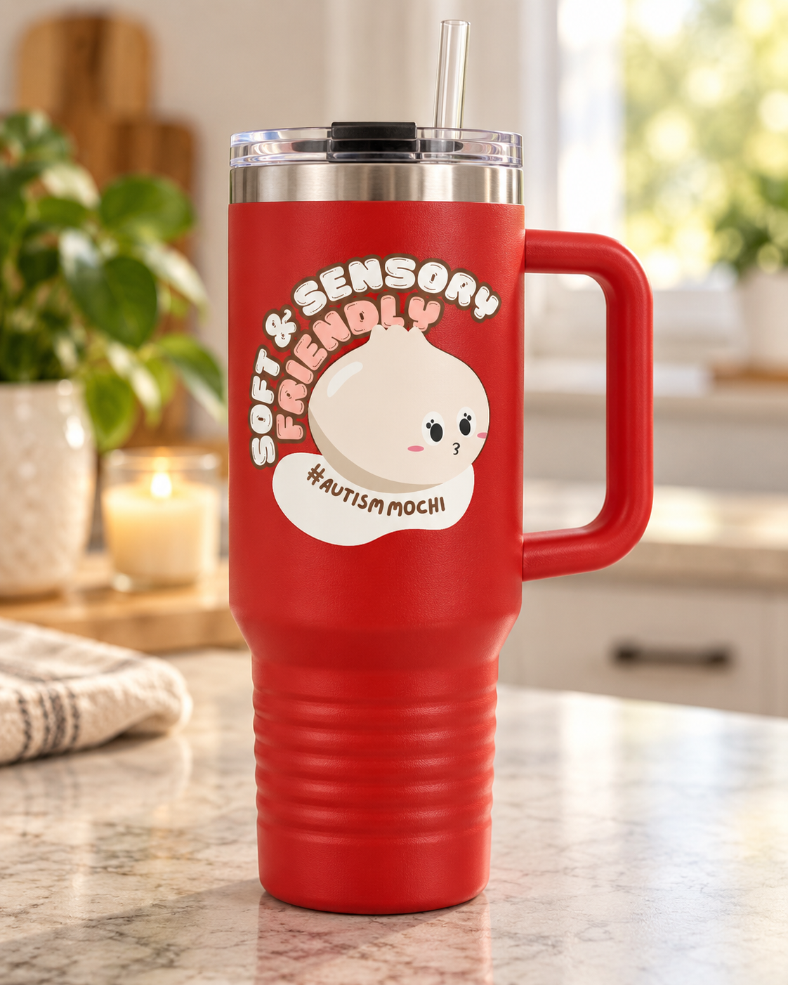 “Soft & Sensory Friendly” — Autism Support 40oz Insulated Travel Mug
