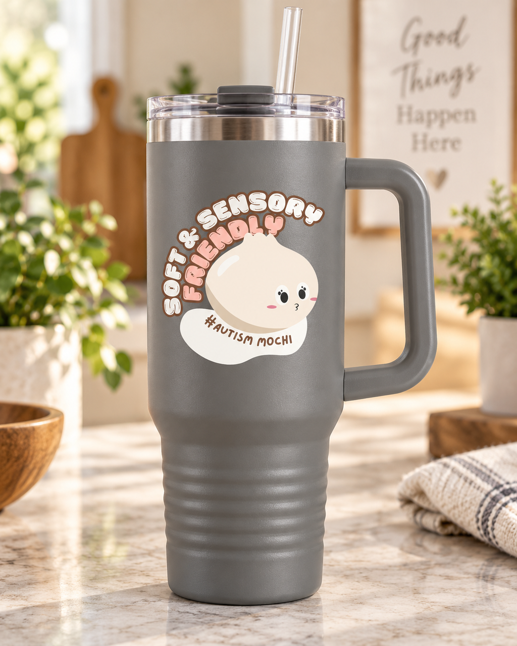 “Soft & Sensory Friendly” — Autism Support 40oz Insulated Travel Mug