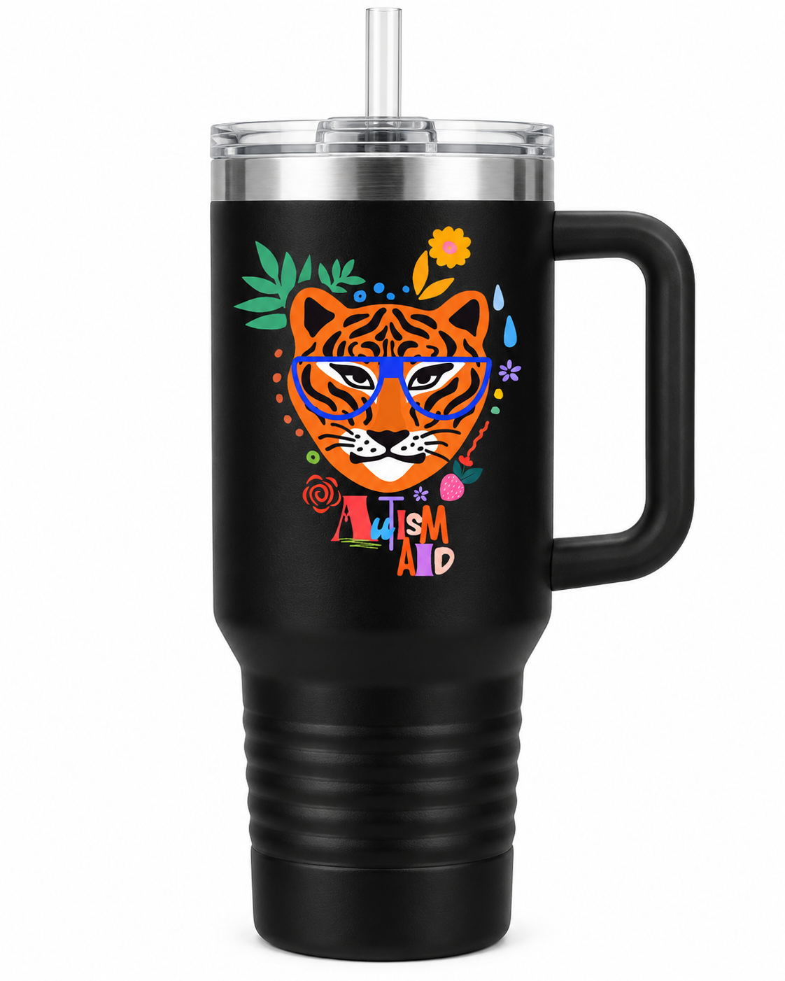 “Autism Aid” — Autism Support 40oz Insulated Travel Mug