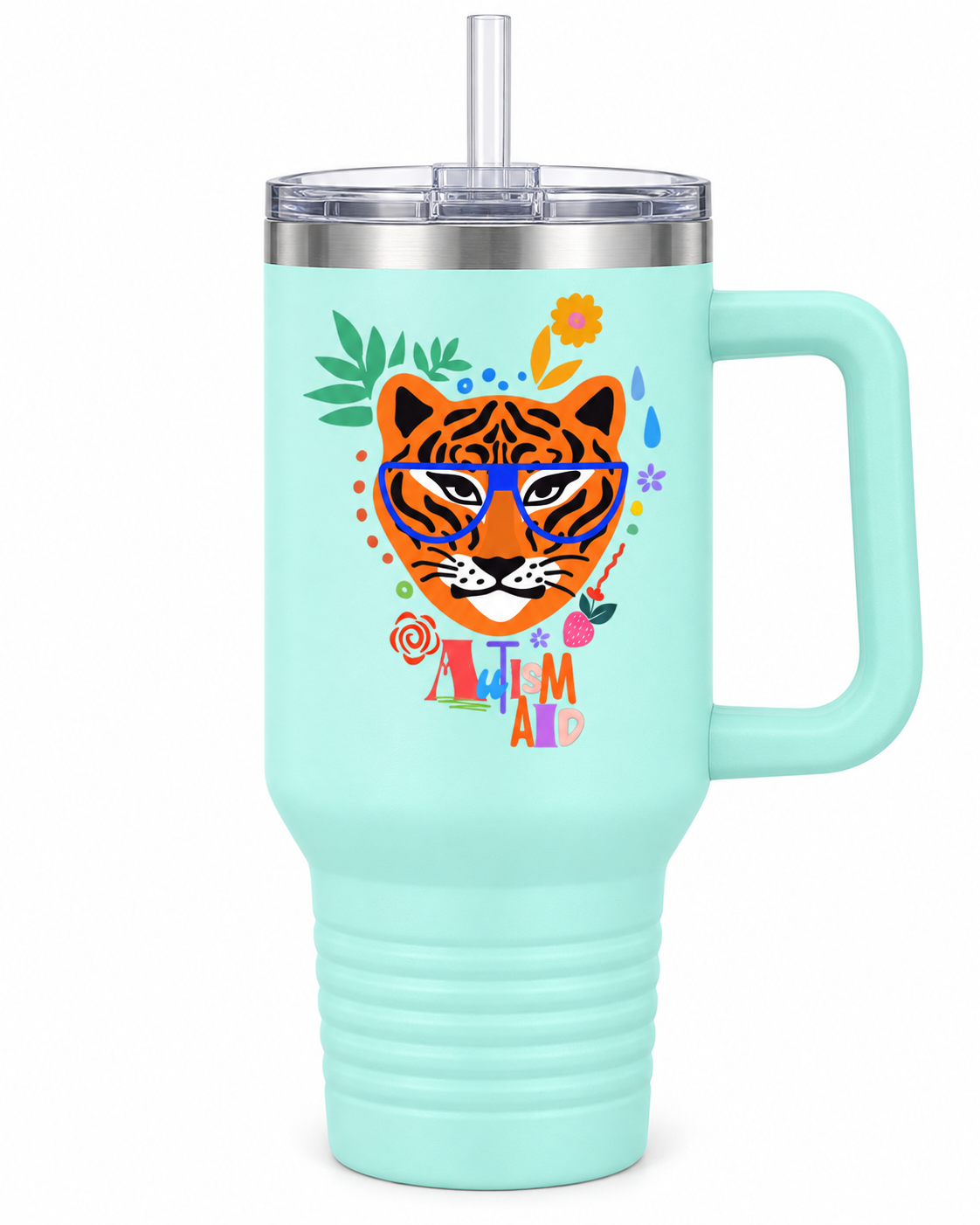 “Autism Aid” — Autism Support 40oz Insulated Travel Mug