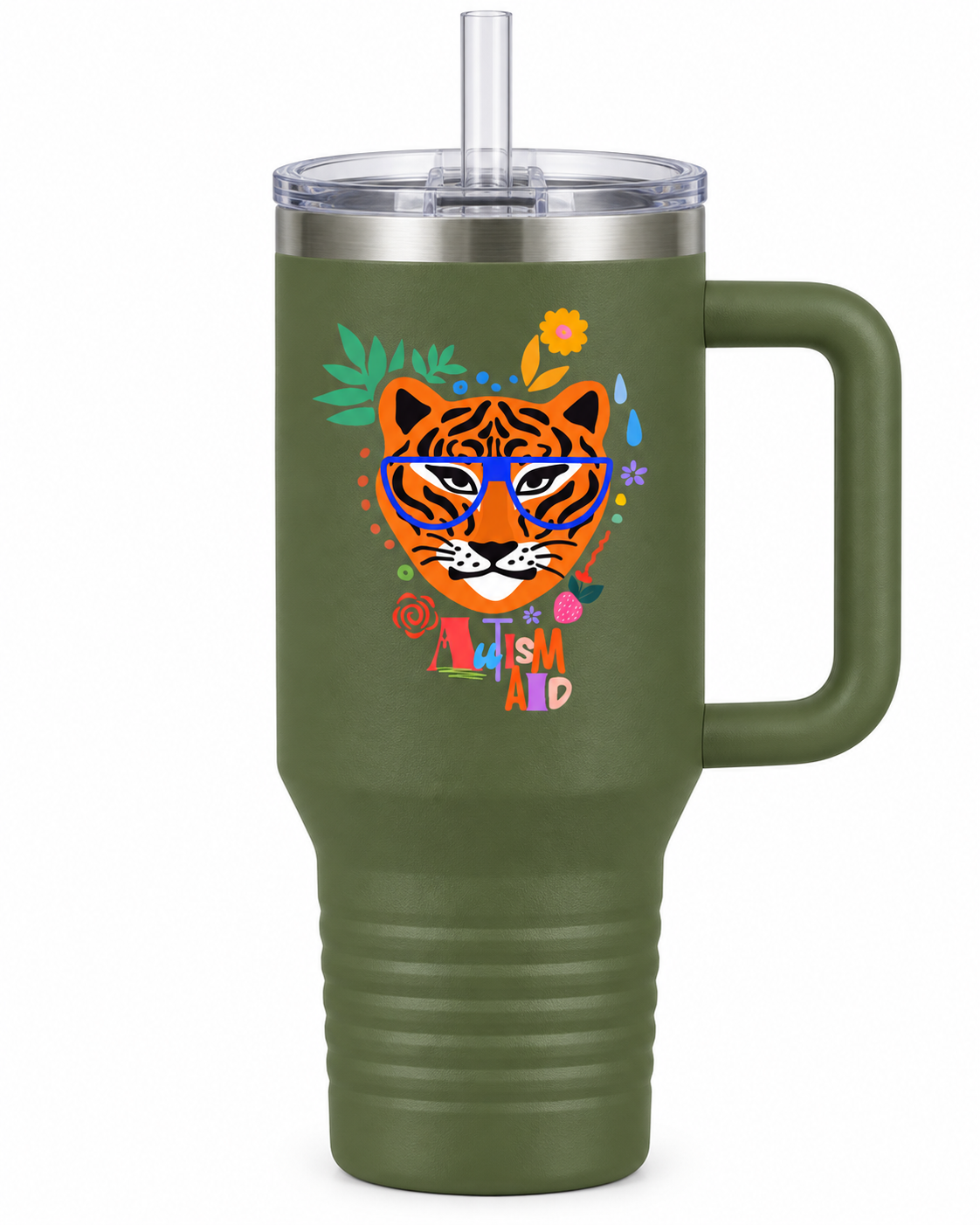 “Autism Aid” — Autism Support 40oz Insulated Travel Mug