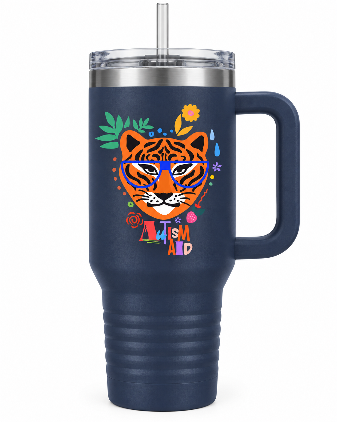 “Autism Aid” — Autism Support 40oz Insulated Travel Mug