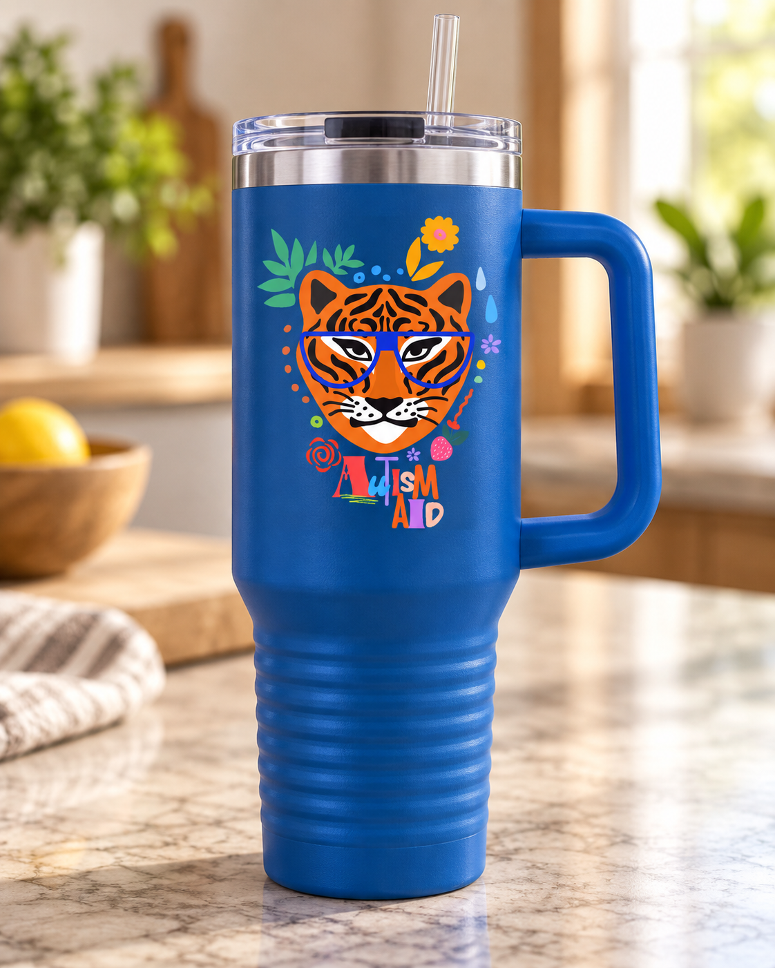 “Autism Aid” — Autism Support 40oz Insulated Travel Mug