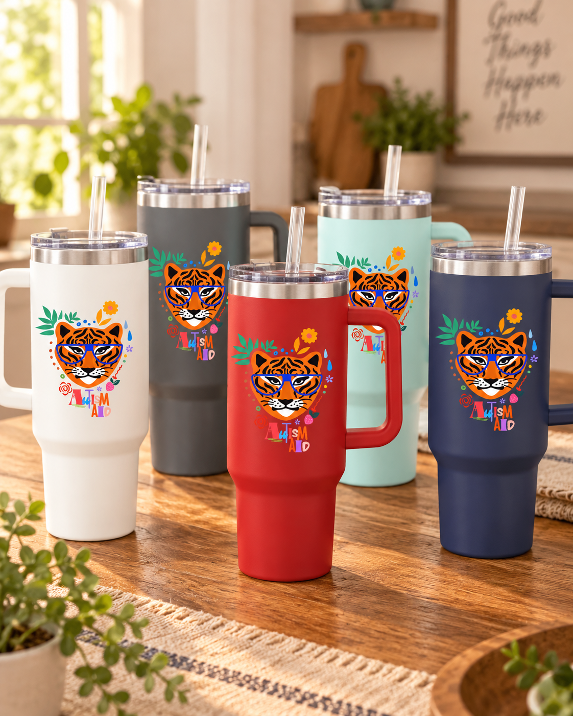 “Autism Aid” — Autism Support 40oz Insulated Travel Mug